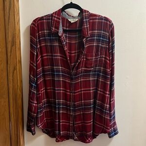 ‼️ LAST CHANCE ‼️  LUCKY Brand red plaid flannel button down